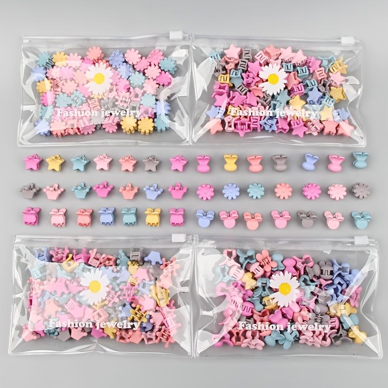 30stk Jenter Colorful Mini Hair Claw Clips Clamps Accessories