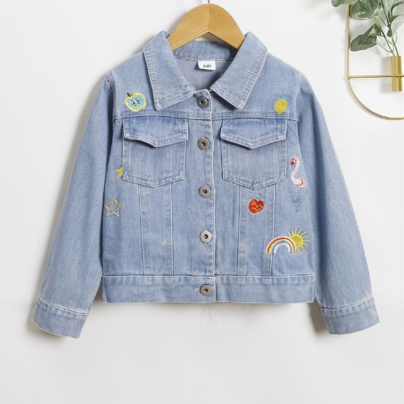 Casual Barn Denim Brodert Jakke