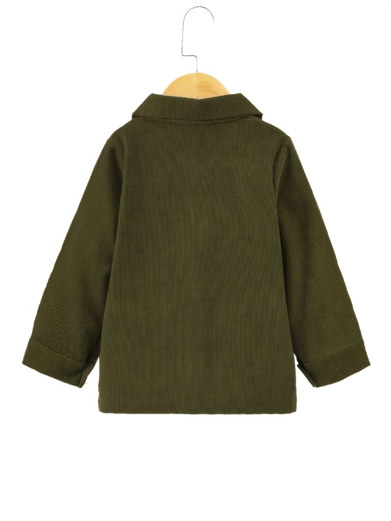 Guttens Army Green Corduroy Button Down Jakke Barneklær