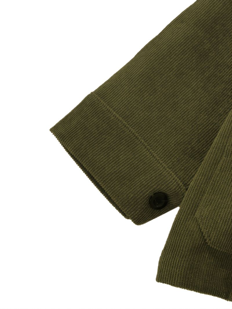 Guttens Army Green Corduroy Button Down Jakke Barneklær