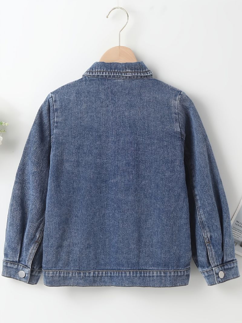 Gutter Button Down Denimjakke Til Høsten Ny