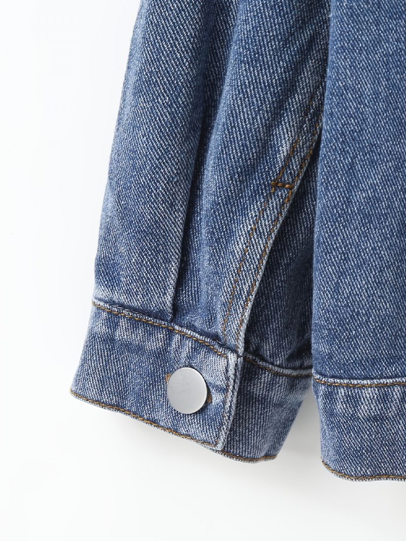 Gutter Button Down Denimjakke Til Høsten Ny