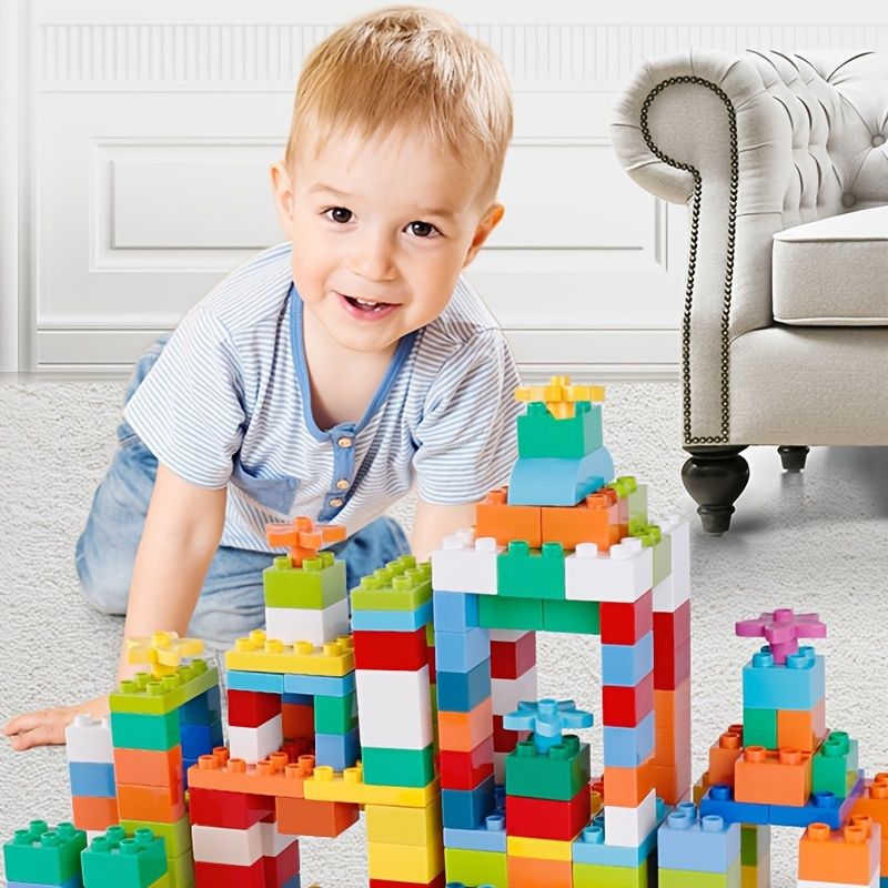 Byggeklosser Med Stor Korn For Barn Monteringspuslespill I Størrelse Gutter Jenter Monteringsleketøy Babyer 2-3-6 År Kompatibel Med Lego Debao (i Pose)