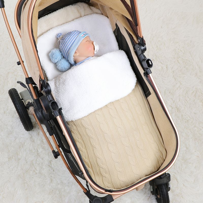 Vogn Baby Sovepose For Nyfødt Spedbarn Barn Swaddle Wrap Konvolutt For Småbarn Gutter Jenter Brukt Om Vinteren